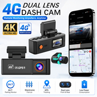Caméra embarquée 2K UHD 4G à double objectif avec Wi-Fi, vision nocturne, enregistreur vidéo de véhicule, connexion téléphonique, caméra de tableau de bord pour automobile