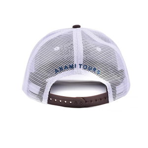 Meilleure qualité 5 panneaux Baseball Trucker Caps Couronne ronde avec maille dos et bouton supérieur Logo uni broderie Style sportif - Product Image 4