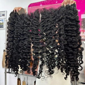 Vente en gros de cheveux humains vierges vietnamiens Genius Weft 100% cheveux bouclés birmans naturels non transformés vendeurs crus - Product Image 2