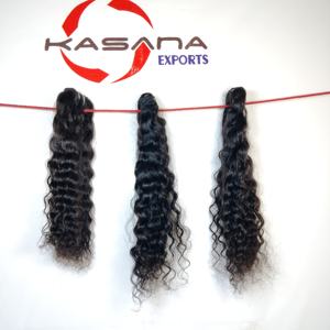 Fabrique des faisceaux 100% cheveux bruts vierges naturels indiens non transformés femmes noires machine double trame Extensions de cheveux humains - Product Image 6