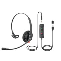 200 Auriculares Personalizados con Reducción de Ruido de 3.5mm+USB-C de un Solo Lado con Micrófono para Centro de Llamadas y Espacio de Trabajo