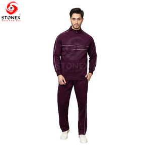 New Arrival Custom Men's Fleece Zip High Quality Custom Blank Track Suit Men Set <b>Plain</b> <b>Tracksuits</b> for Men - Product Image 3
