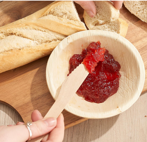 Cuchillo desechable de madera de abedul natural 100%-Cubiertos sostenibles para catering - Product Image 1