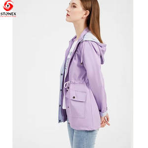 Chaqueta Cortavientos de Invierno Cálida de Último Diseño, Abrigo Largo Ligero, Nuevo, Talla Grande, Impermeable, Transpirable, con Capucha para Mujer - Product Image 5