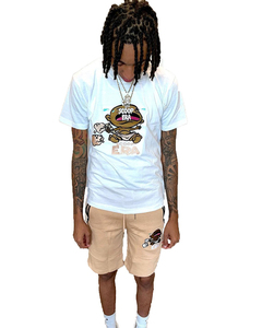Short et T-shirt 2022 coton pour hommes, ensemble deux pièces style de rue populaire d'été 100% personnalisé pour hommes - Product Image 2