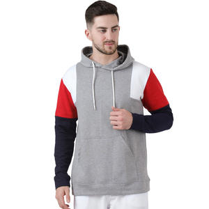 Sweat à capuche à blocs de couleurs pour hommes, sweat-shirt streetwear décontracté personnalisé avec poche kangourou et capuche à cordon de serrage - Product Image 1