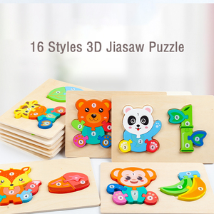 Montessori legno classico puzzle 3D 16 <span class=keywords><strong>stili</strong></span> 3D giochi di abbinamento animali 3D puzzle <span class=keywords><strong>educativi</strong></span> per bambini ragazzi e ragazze - Product Image 3