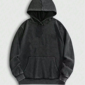 Pull à capuche unisexe de haute qualité OEM Vente en gros de conception personnalisée délavée à l'acide pour hommes et femmes - Product Image 1