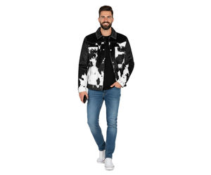 Chaqueta de Cuero con Pelo de Vaca de Calidad, Nueva Chaqueta de Invierno de Cuero Vacuno con Estampado de Vaca para Hombre - Product Image 1