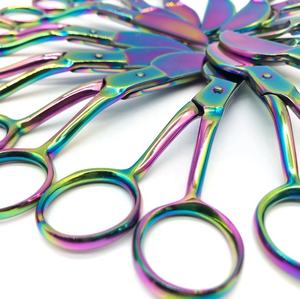 กรรไกรสแตนเลสสำหรับช่างตัดเสื้อกรรไกรปักลายตุ่นปากเป็ดออกแบบโลโก้ได้ตามต้องการ - Product Image 2