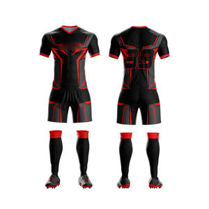 Custom Black and <b>White</b> Soccer Jersey Set <b>Men's</b> Sublimated Football Kit with Shorts and <b>Socks</b> Quick Dry Team Uniform - Product Image 5