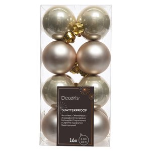 Amicasa 16-Piece Christmas <b>Tree</b> Ball Set 4cm <b>Plastic</b> Pearl 9021790 for Ornament Decorations - Product Image 1