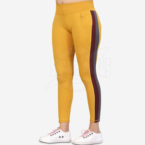 Leggings d'entraînement de yoga légers pour femmes au meilleur prix sans couture avec leggings taille moyenne à motif solide à taille élastique - Product Image 2