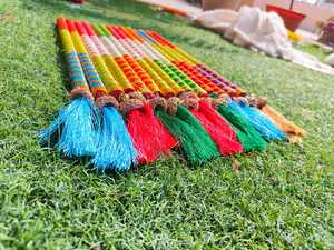 Gujrati weeding Sangeet dandiya dandiya dandiya แท่งไม้ตกแต่ง navratri ของตกแต่งพิเศษ Garba Night, dandiya Night - Product Image 5