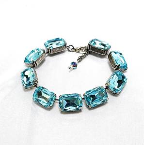 Aquamarine Crystal Bracelet Lobster Clasp Or <b>Magnetic</b> Clasp Elegant Handmade Jewelry Gift For Her Fashion Accessory - Product Image 6