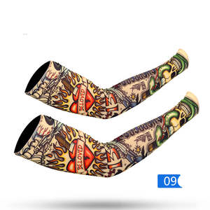 Manches de bras de sport unisexes en coton 100% polyester, logo personnalisé, faux tatouage, respirant, protection UV, vente en gros avec échantillon gratuit - Product Image 3