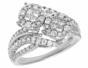 925 Silver Moissanite Round Princess Diamond Iced Out Cluster Bridal Wedding Engagement Anniversary Gift <b>Ring</b> <b>Set</b> For <b>Women</b> - Product Image 6