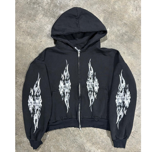Sweats à capuche streetwear décontractés légers pour hommes avec strass de haute qualité meilleur matériel en gros pour la saison d'hiver - Product Image 3