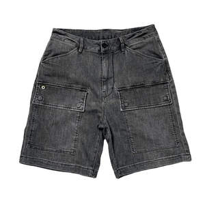 Short en jean personnalisé de haute qualité pour hommes Matériau tissé respirant Confortable Coupe régulière Style droit pour l'été - Product Image 1