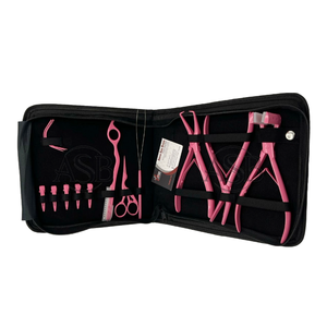 Kit de pinces d'extension de cheveux roses en gros Pince à ruban en acier inoxydable de qualité chirurgicale avec outils d'extension de cheveux à faible quantité minimale de commande - Product Image 1