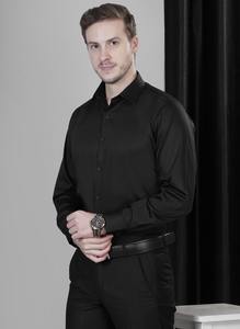 Camisa Negra de Primera Calidad para Hombre, para Oficina, Negocios, Uso Corporativo, Personal de Seguridad y Uso Diario, Disponible para Exportación - Product Image 4