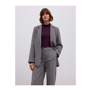 Blazers pour femmes en mélange de viscose à motifs, veste élégante au design unique - Product Image 3