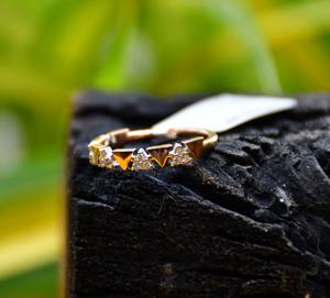 Bague en diamant authentique en or massif 14K et 18K de luxe Bijoux en diamant naturel élégants - Product Image 5