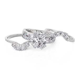 Ensemble de bagues puzzle de style vintage Jeulia, 3 pièces pour mariage - Product Image 2