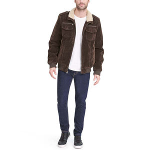 Chaqueta de Cuero de Oveja con Cuello Alto y Corte Regular para Hombre, Ropa de Abrigo Elegante para Invierno con Diseño Clásico y Logotipo Personalizado - Product Image 4