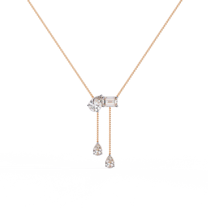 Collier en or 18 carats avec diamant de laboratoire pour filles - Product Image 1