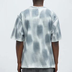 Camiseta de algodón básica de moda para hombre de 300 gramos, cuello redondo, manga corta, corte holgado, estilo casual urbano. - Product Image 6