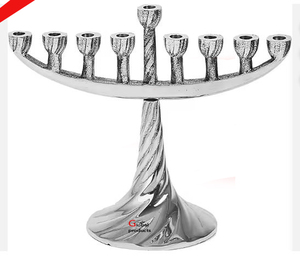 most demanding golden finished 9 branch hanukkah <b>candelabra</b> for home temple - Product Image 4