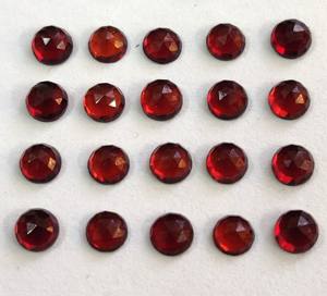 Grenat rouge naturel rond taille rose 4 mm - Grenat taille rose de qualité supérieure en vrac - Product Image 1