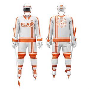 Jersey de hockey sobre hielo de sarga bordado personalizado al por mayor Jersey de hockey sublimado - Product Image 5