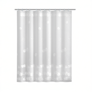 STRDEL Cortina de Ducha de Plástico Blanca TVI 1345 1830 (180x200cm) para Gedy, Diseño Elegante para Baños - Product Image 2