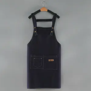 Tablier de cuisine de haute qualité, en cuir durable, sans manches, style ceinture, logo personnalisé, couleurs, utilisation thermique, couteaux SMK - Product Image 3