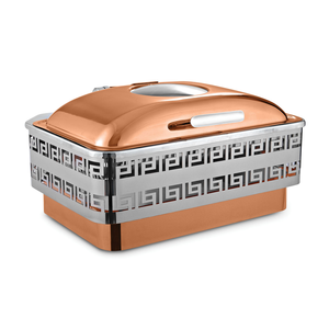 จานร้อนจัดเลี้ยงอาหารและโรงแรม5ดาวอุปกรณ์ครัวทองเหลืองปรับแต่งได้สำหรับงานเลี้ยงงานแต่งงานสไตล์ไม่เหมือนใคร - Product Image 2