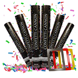 Canon à confettis de qualité industrielle, effet pop, fonctionnement propre et sûr, emballage en carton, OEM pris en charge pour la révélation de sexe, les anniversaires et les événements - Product Image 1