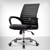 Chaise de bureau professionnelle en maille noire Caractéristiques de confort Bureau de direction Chaise d'ordinateur bon marché Chaise de direction Matériel de jeu moderne