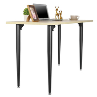 4 pièces de pieds de table pliants en métal, 28,7 pouces, en acier robuste, avec installation facile pour tables et bureaux DIY (design moderne)