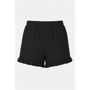 Shorts Elásticos de Punto Acanalado de Alta Calidad para Mujer, con Dobladillo con Volantes, Suaves, Elásticos, de Secado Rápido, Transpirables, Casuales, Proveedor Popular - Product Image 1