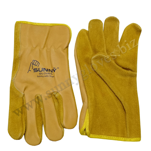 Factory Price Cowhide Leather Men Work Safety <b>Gloves</b> Industrial Construction Safety <b>Driver</b> <b>Gloves</b> - Product Image 2