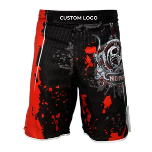 กางเกงขาสั้นแบบซับลิเมชันน้ำหนักเบาสำหรับต่อสู้กับ BJJ muay Thai kickboxing UFC - Product Image 3