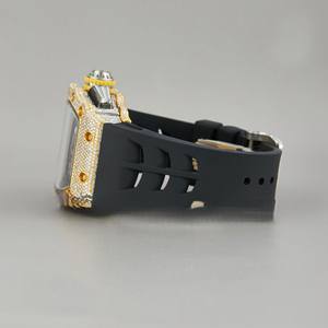 RB Gems Personnaliser Diamant VVS Moissanite Analogique ETA Mécanique IGI Certifié Acier Inoxydable Montre Automatique Hip Hop Unisexe Hommes - Product Image 2