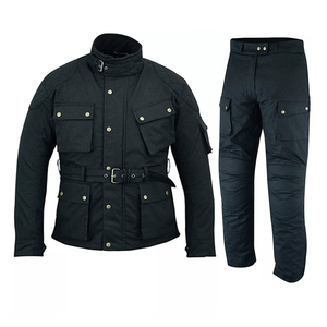 ชุดผ้าคอร์ดูรากันน้ำระบายอากาศได้ดีชุดผ้าคอตตอนเคลือบ6กระเป๋าสำหรับรถจักรยานยนต์ขนาดพลัสไซส์ออกแบบได้ตามที่ต้องการ - Product Image 1