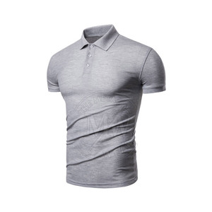 Diseño único de talla grande para hombre para camisas de punto sólido 100% algodón manga corta de secado rápido nueva llegada - Product Image 2