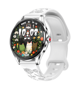 Montre connectée AMOLED H03 pour femmes, appels Bluetooth, étanche IP68, moniteur de fréquence cardiaque et d'oxygène sanguin, suivi d'activité pour la course, le bureau et le quotidien - Product Image 1