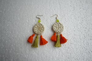 Pendiente Tejido Ratán Mano Estilo Vintage // Pendiente Ratán Para Mujer De Vietnam A Buen Precio - Product Image 3