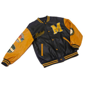 Chaquetas universitarias de lana para hombre de alta calidad hechas a medida para Primavera, chaqueta técnica de chenilla con letras universitarias de béisbol bordadas - Product Image 1