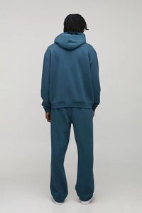 Sudaderas con capucha y pantalones de chándal para hombre de algodón 100% de alta calidad personalizados, ropa informal de invierno de gran tamaño, conjunto de 2 piezas con logotipo personalizado para hombre - Product Image 2